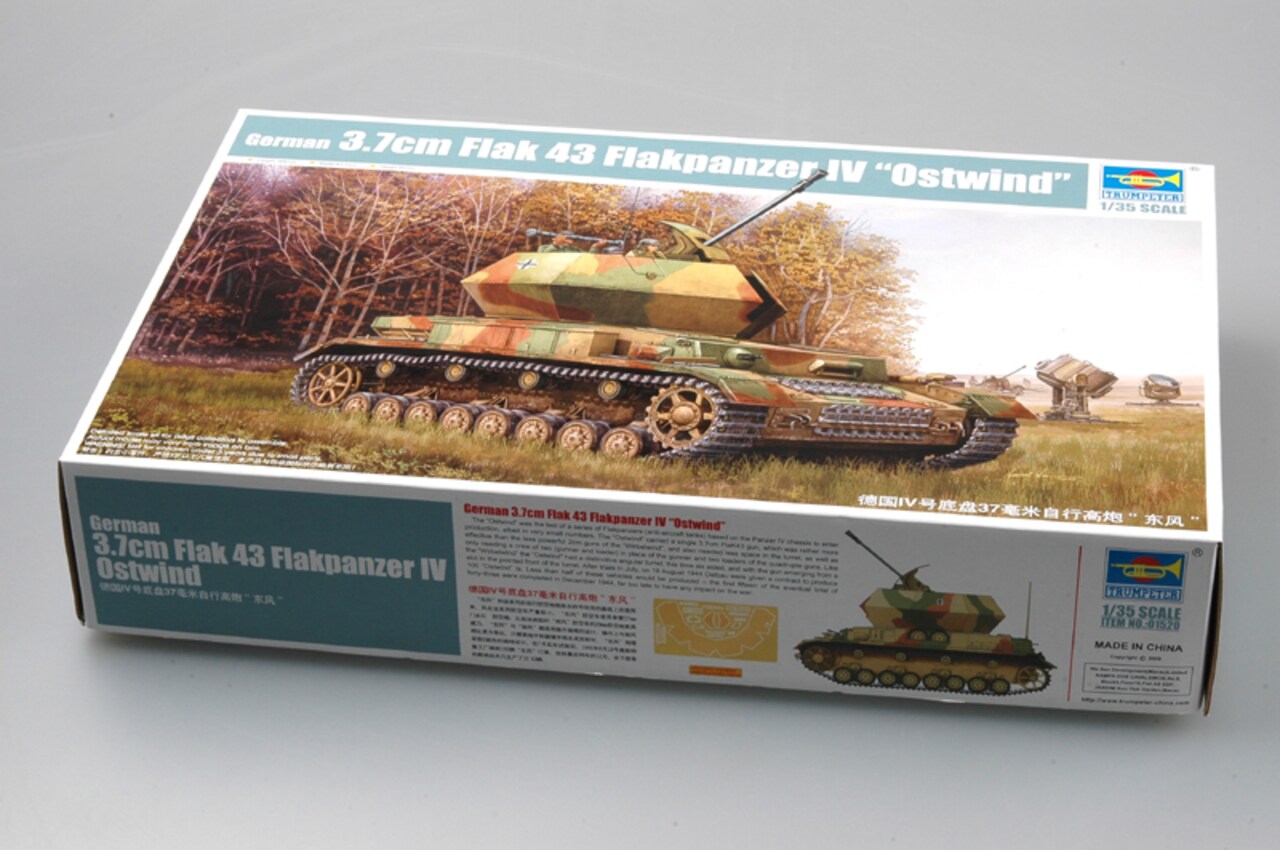 Trumpeter 1/35 3.7CM FLAK 43 FLAKPANZER IV OSTWIND 1/35 Plastic Model
